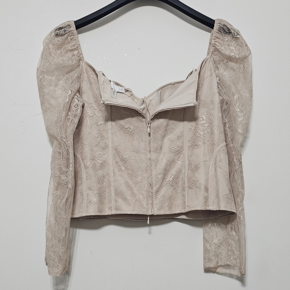 Chelsea & Violet Women's Top Blouse Size 10 Fits Medium Sweetheart Neckline New - Picture 8 of 9